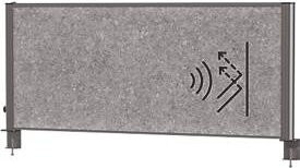 MAUL Tisch-Trennwand MAULconnecto Uplight mit LED-Beleuchtung, anthrazit, B: 120 cm, T: 50 cm - Bild 1