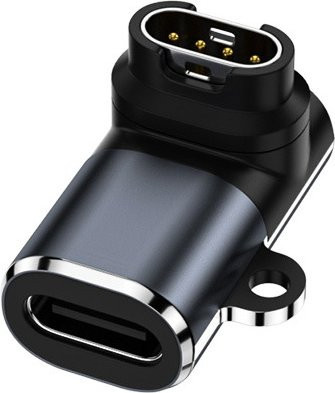 USB-C auf 4-Pin Ladeadapter für Garmin Smartwatches in Schwarz - Bild 1