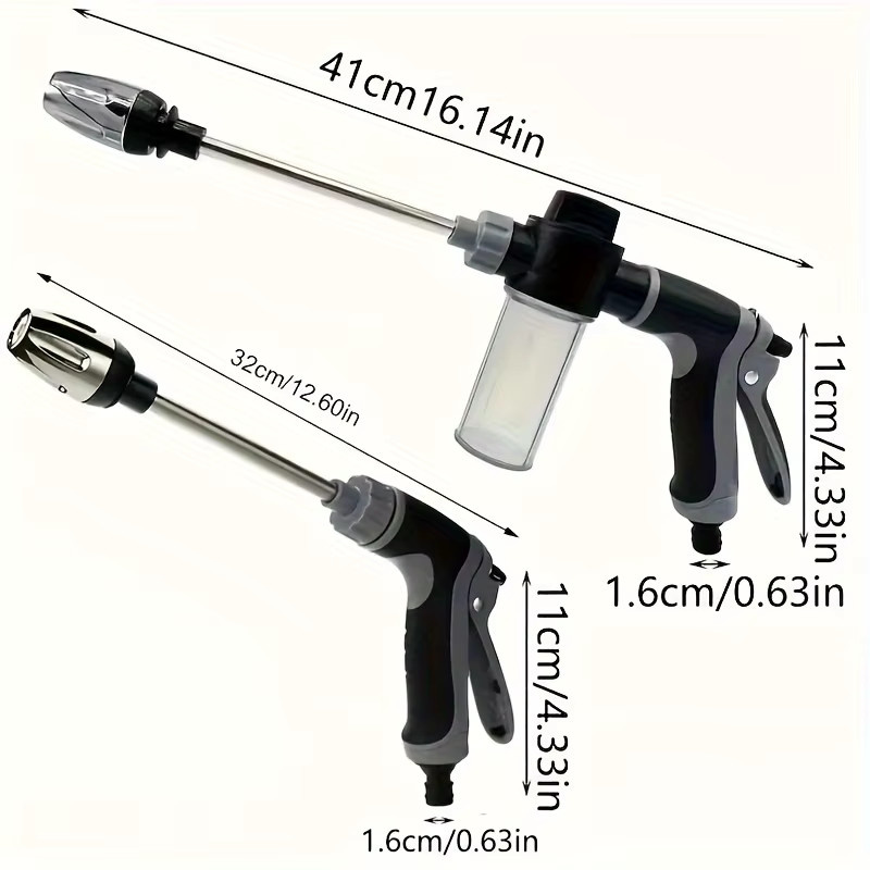 Hochdruck-Autoreinigungswasserpistole mit 3/4 Zoll Anschluss und langem Griff für die Gartenbewässerung - Bild 2
