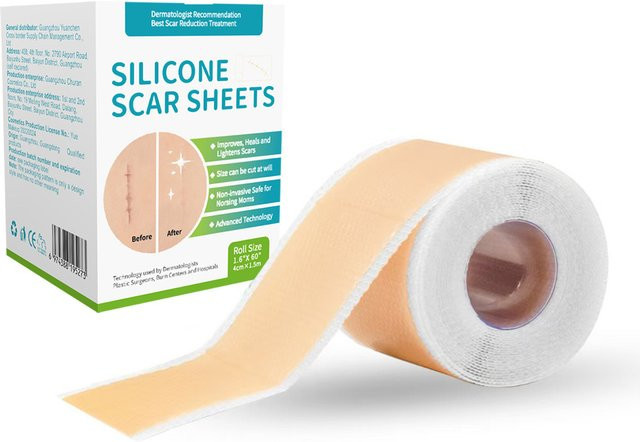 HDSAL Silikon-Narbenfolie, selbstklebendes Narbenabdeckband, 4 cm x 1,5 m, Unisex - Bild 1