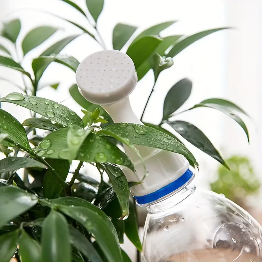 Fashion Home Bewässerungswerkzeug für kleine Pflanzen, praktischer Sprinkler-Wasserflaschenverschluss aus Kunststoff in Grau und Weiß - Bild 5