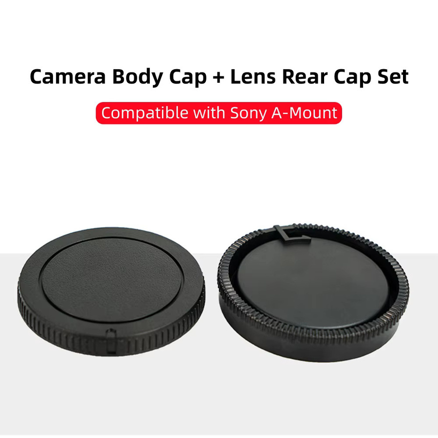 Sony Kamera-Gehäuseabdeckung und Objektivrückdeckel Set in Schwarz für Sony A-Mount DSLR und SLT Modelle wie A58, A57, A77II, A99II, A65, A77, A99 II, A35, A37 und A100 - Bild 2