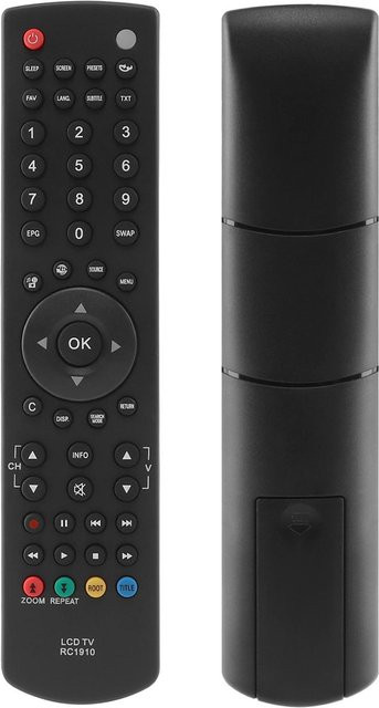 RC1910 Fernbedienung Ersatz für Toshiba Sharp Celcus FINLUX LUXOR Polaroid Telefunken BUSH DIGIHOME LED LCD TV Controller in Schwarz - Bild 1