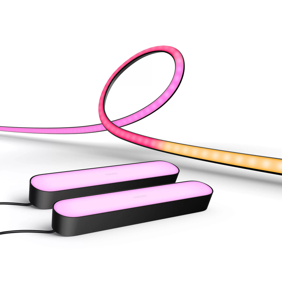 Philips Hue Set: 2x Play Lightbar Schwarz und Play Gradient Lightstrip für 65 Zoll TV mit RGBIC LED-Hintergrundbeleuchtung - Bild 1
