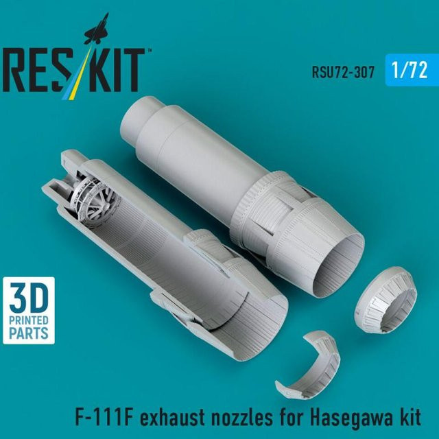 Hasegawa F-111F Exhaust nozzles, 3D Printed - Bild 1