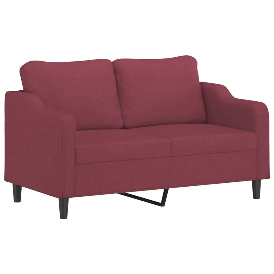 vidaXL 2-Sitzer-Sofa in Weinrot mit Stoffbezug und modernem Design - Bild 2