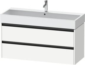 Duravit Waschtischunterschrank Ketho.2 in Weiß mit 2 Schubladen, wandhängend, B: 118,4 cm, T: 46,0 cm, H: 54,9 cm - Bild 1