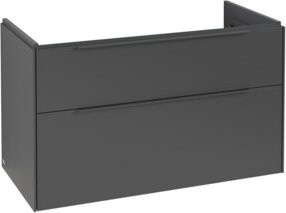 V&B Waschtischunterschrank Subway 3.0 in Graphit Grau, B/T/H: 97,3 x 47,8 x 47,8 cm - Bild 1
