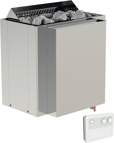 Wolff Finnhaus Saunaofen mit externer Steuerung, 9 kW, Edelstahl, silberfarben - Bild 1