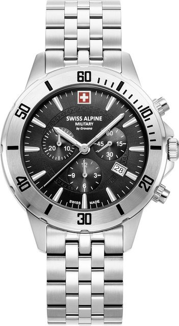 Swiss Alpine Military Chronograph, Quarz, Edelstahl, 44 mm, Herren - Bild 1