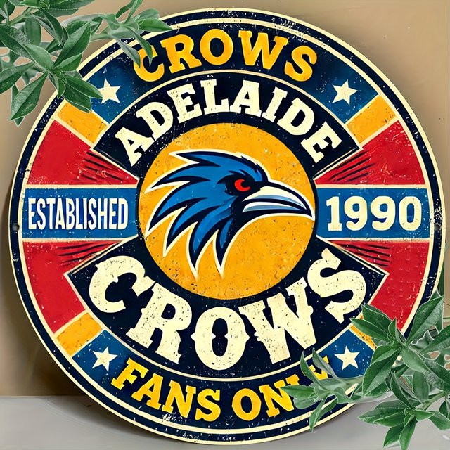 Potdemiel Vintage Adelaide Crows Metallblechschild, rustikale Wandkunst in Mehrfarbig, B/H: 20,3 x 20,3 cm - Bild 1