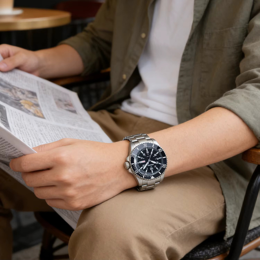 Deesio Armbanduhr, Automatik, Edelstahl, Saphirglas, Herren - Bild 5