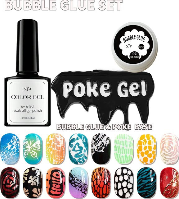 SJP Bubble-Nail-Set, Glänzend, Unisex - Bild 1
