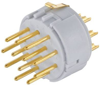 HARTING M23 Einsatz 09151122622 mit 12 Polen in Grau und Weiß aus Kunststoff - Bild 1