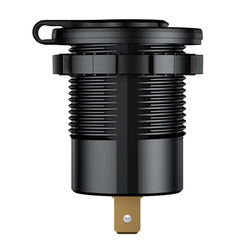 Velev 45W Schnellladegerät mit QC 3.0 und USB-C PD-Anschluss, 12V/24V Auto-Ladegerät mit LED-Voltmeter und EIN/AUS-Schalter, wasserdicht, Schwarz - Bild 5