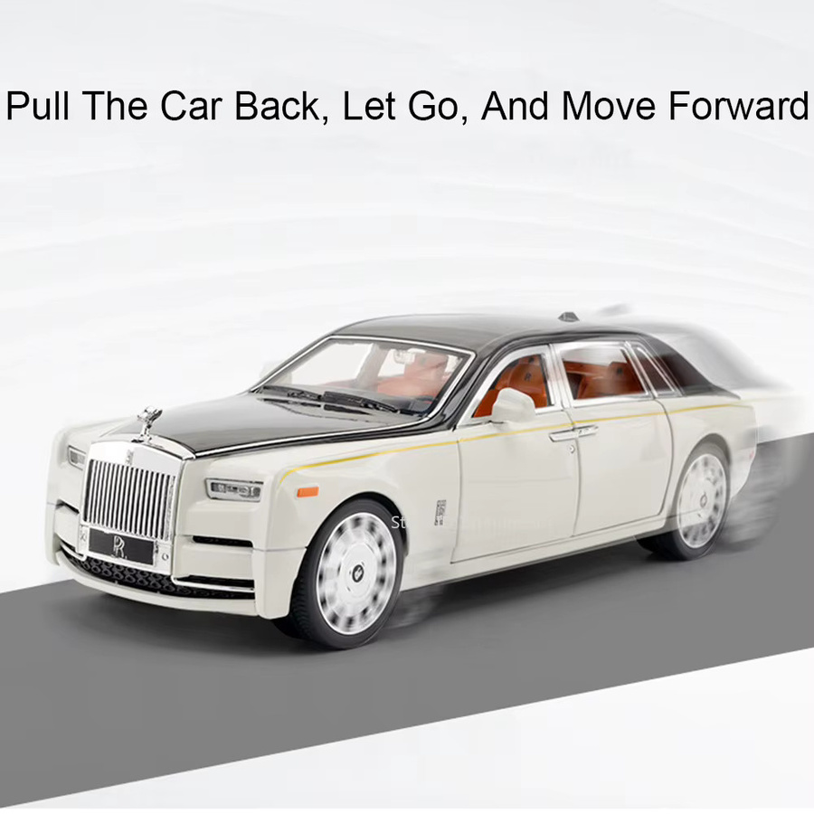 MAKEDA Rolls-Royce Phantom, Spielzeugautomodelle, Maßstab 1:20, Metall, Licht und Sound, 6 Türen geöffnet, zurückziehbar - Bild 3