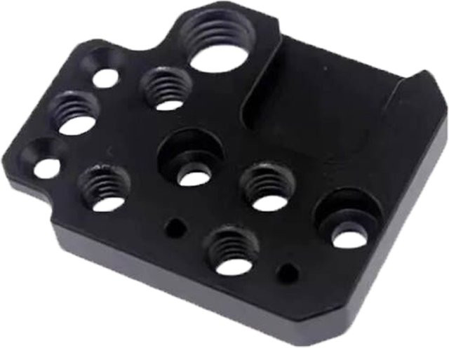 ALLOYSEED Gimbal-Montageplatte in Schwarz als Kamera-Gimbal-Halterung und Adapter für Mikrofon oder Licht, kompatibel mit DJI Ronin RS3, RS2, RSC2, SC und S - Bild 1