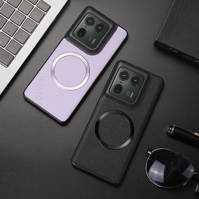 Leder-Handyhülle mit Magnetfunktion für Motorola Edge 60 Pro, 60 Power, Fashion 50 Neo, G86, G56, G66 in Braun, kompatibel mit MagSafe Wireless Charger - Bild 1