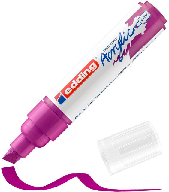 edding 5000 Acrylmarker Breit in Beere mit Pigmenten und Keilspitze - Bild 1