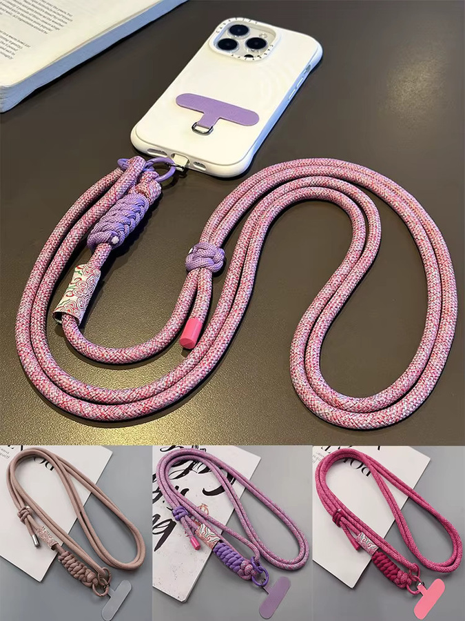 DOLANBIA Handy Lanyard Crossbody im chinesischen Stil, verstellbares Paar Handy-Trageband als Anti-Verlust-Seil in Grün und Blau - Bild 3