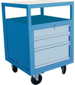 Aerotec Rollwerkbank P 600 S aus Stahl in Blau und Grau, B/T/H: 85,0 x 59,2 x 57,2 cm - Bild 1