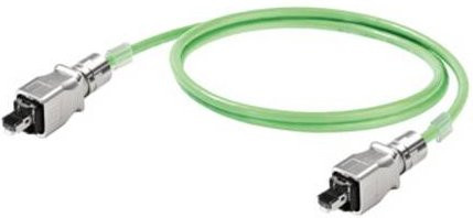 Weidmüller RJ45 Netzwerk Anschlusskabel CAT 5e SF/UTP Ethernet LAN, Grün, Länge: 2 m - Bild 1