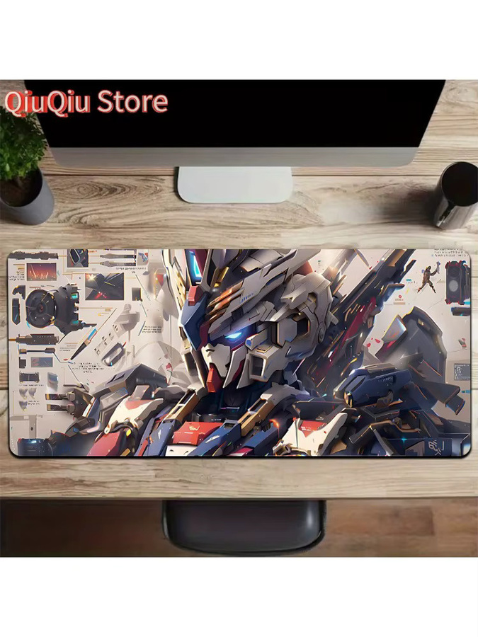Bandai Gundam Blueprint Style Gaming-Mauspad, wasserdichte und rutschfeste Schreibtischunterlage, Multicolour - Bild 6