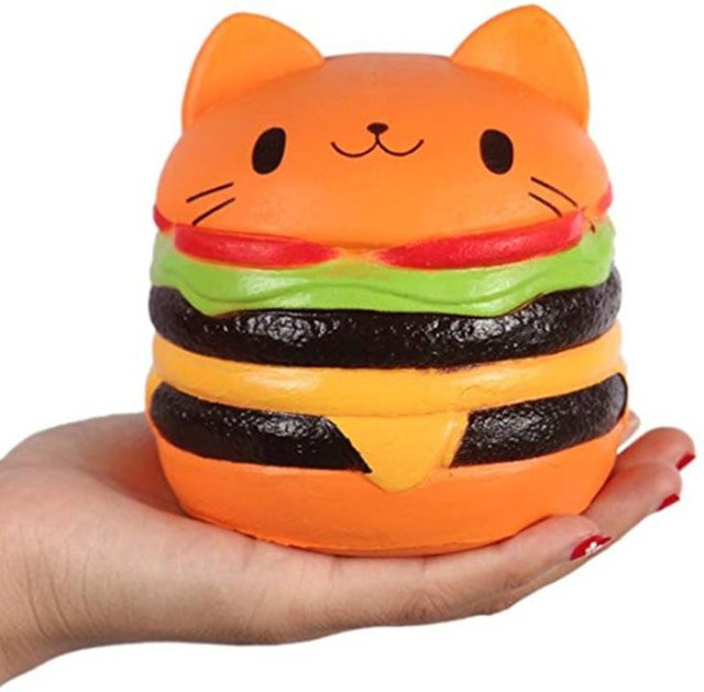 BC Pet Supplies Katze Burger Squishy Spielzeug, duftend, weiches PU - Bild 1