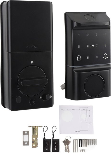 GoolRC Smart-Fingerprint Türschloss mit Halbleitererkennung und virtuellem Passwort in Schwarz - Bild 1