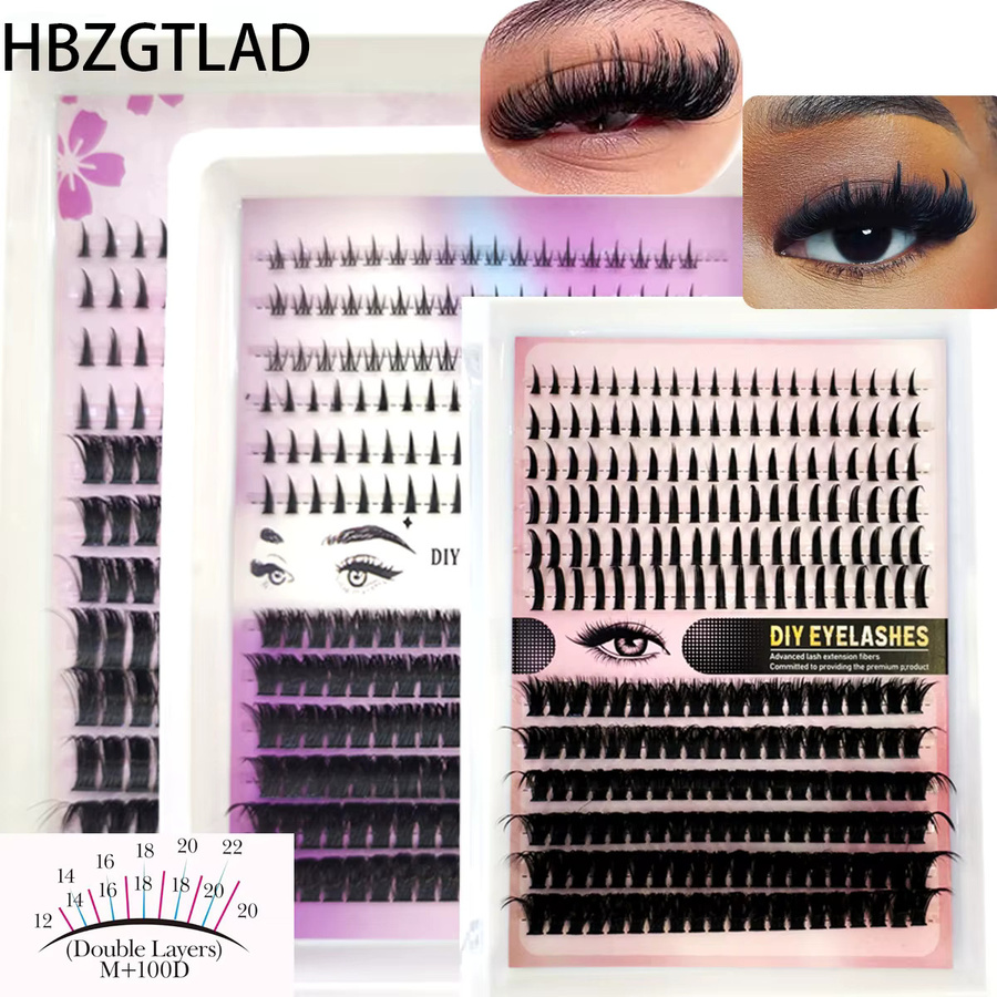 AMSDCN Wimpern-Cluster-Set, Black, Unisex - Bild 2