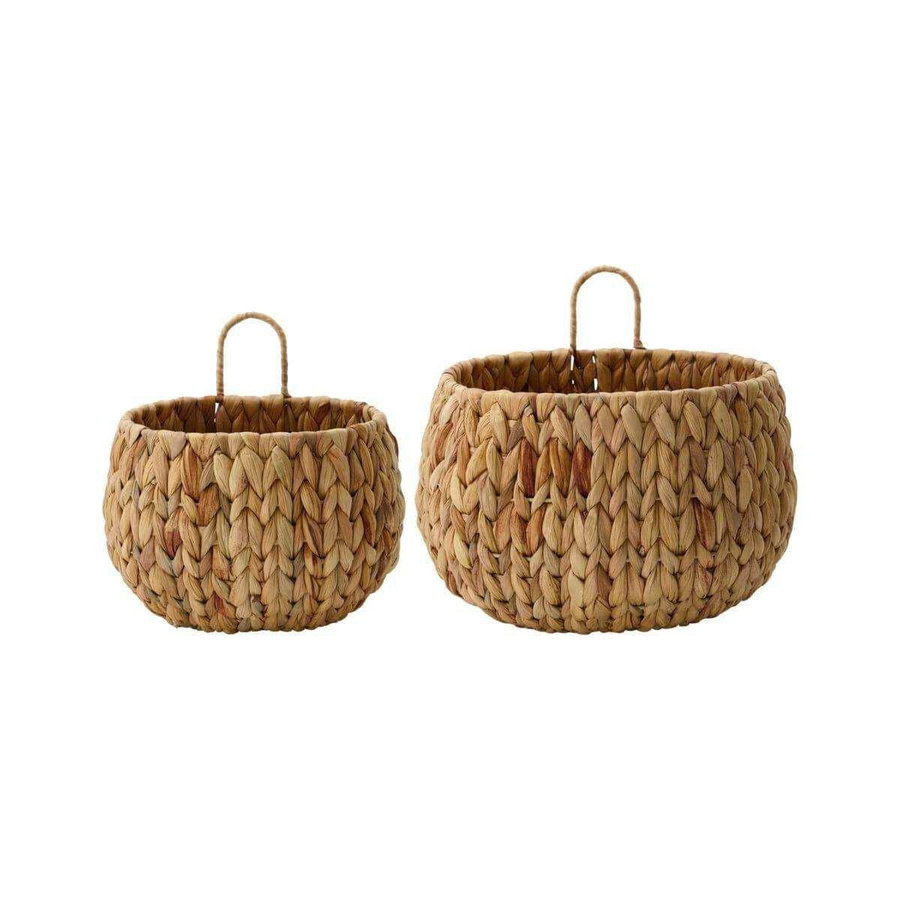 House Doctor Hängekörbe Set aus Wasserhyazinthe in Beige, Durchmesser: 25 cm - Bild 1