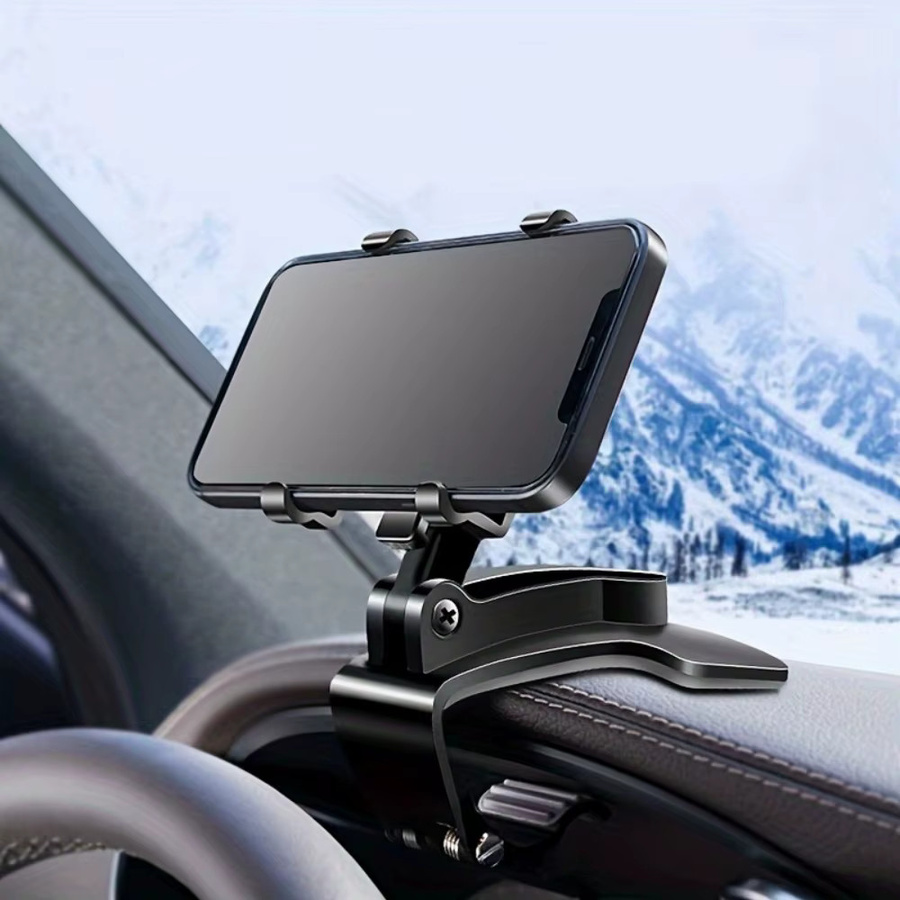 Universelle Auto-GPS-Handyhalterung für das Armaturenbrett in Schwarz, verstellbare Halterung für iPhone, Samsung, Xiaomi und Huawei - Bild 2