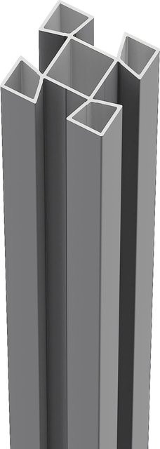 ZacAlu Aluminium-Zaunpfosten Silbergrau B/T/H: 7,3 x 7,3 x 194 cm - Bild 1