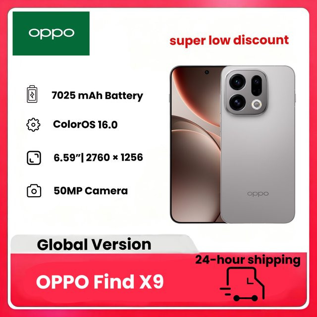 OPPO Find X9 Smartphone in Silber mit 512 GB Speicher, 12 GB RAM, 7025 mAh Akku, AMOLED-Display und 50.0 MP Kamera, IP69 wasserdicht - Bild 1
