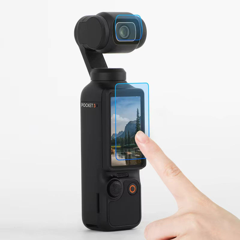 DIXSG Gehärtete Glasfolie für DJI OSMO Pocket 4, kratzfeste Displayschutzfolie und Objektivfolie, transparent - Bild 4