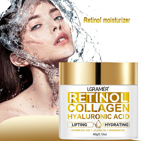 LGRAMER Retinol-Gesichtscreme mit Kollagen und Hyaluronsäure, Unisex