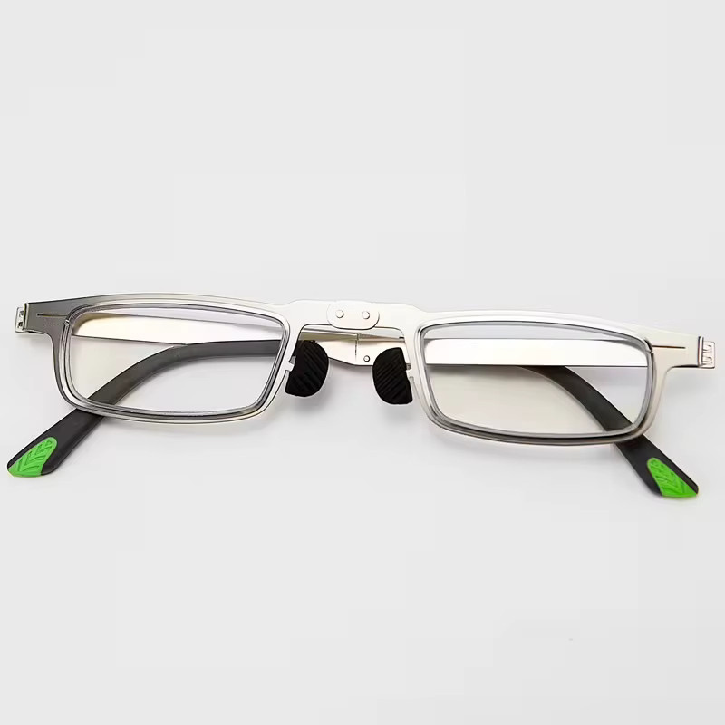 ISENGHUO Lesebrille, Vollrahmen, Metall, rechteckig, Unisex - Bild 3