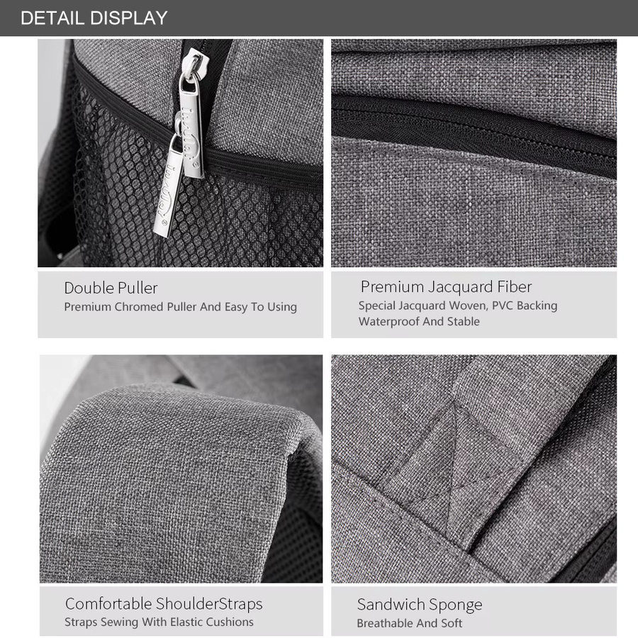 INSULAR Wickeltasche als Rucksack, wasserdicht, Grau - Bild 4