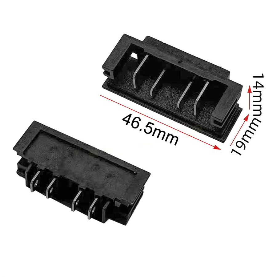5er Set Batterie Adapter Stecker für DeWalt DCB200 Akkus in Schwarz - Bild 4