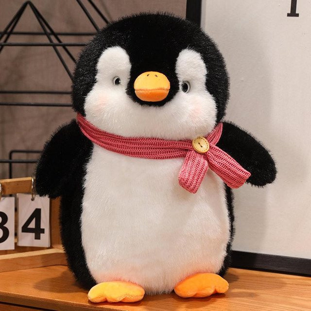 Pinguinpuppe Plüschtier, rosa, 45cm - Bild 1