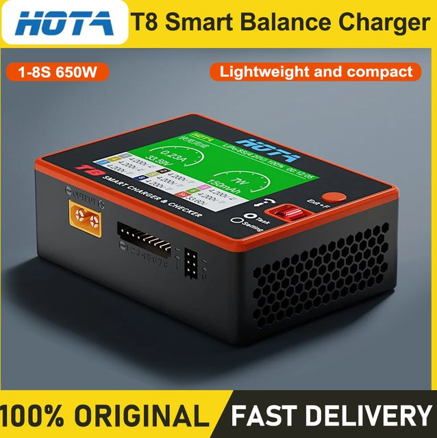 HOTA T8 Intelligentes Ladegerät für 1-8S Lithium-Akkus mit 22A Stromstärke und 650W für FPV Drohnen und RC Modelle - Bild 1