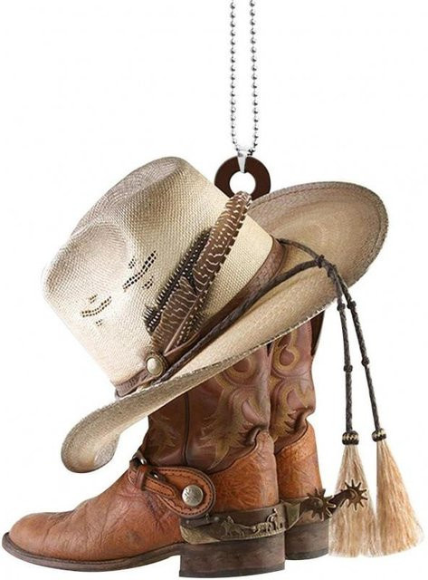 Cowboystiefel-Anhänger, Personalisierte Stiefelhüte, Unisex - Bild 1