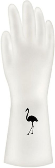Wiederverwendbare Küchenputzhandschuhe von Fishine aus PVC, verdickte und rutschfeste Spülhandschuhe für den Haushalt in Transparent oder Weiß - Bild 1