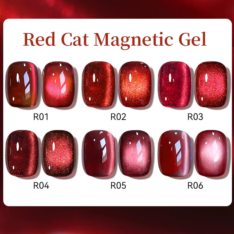 UR SUGAR Magnetischer Gel Nagellack, Rot, Glänzend, 15 ml - Bild 2