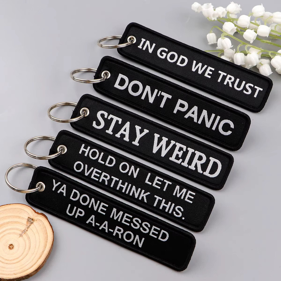 Potdemiel Schlüsselanhänger Stickerei, Schwarz, Unisex - Bild 3