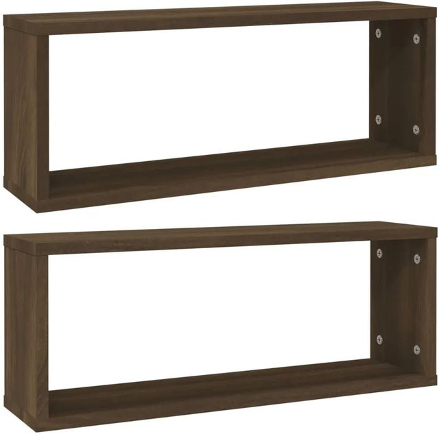 vidaXL Würfelregale 2er Set Eiche Braun aus Holzwerkstoff B: 60 cm, T: 15 cm, H: 23 cm - Bild 1