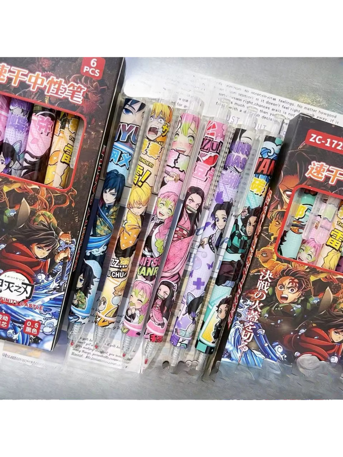 Bandai Demon Slayer Anime Kollaboration Einziehbarer Gelstift mit 0,5 mm schwarzer Mine - Bild 6