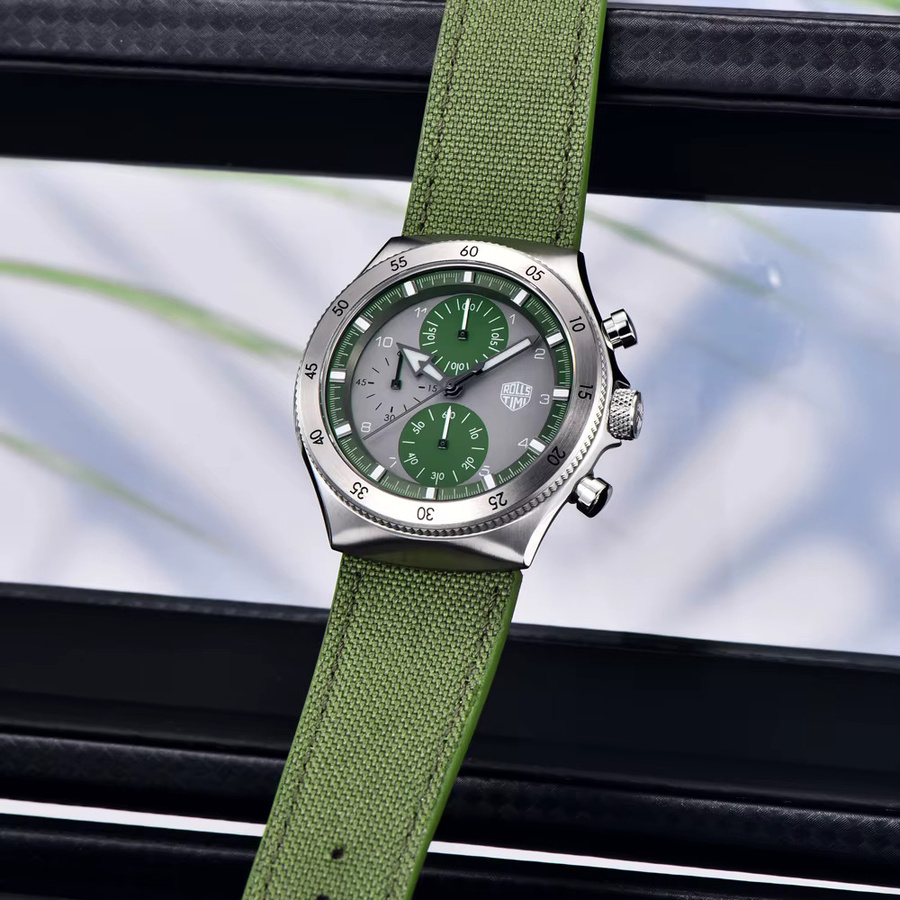 RollsTimi Armbanduhr Chronograph, Quarz, Edelstahl, Saphirglas, Herren - Bild 3