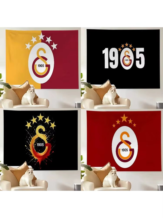 VIKAMA Galatasaray Wandteppich im Art-Deco-Stil als Retro-Wandbehang aus Textil - Bild 3