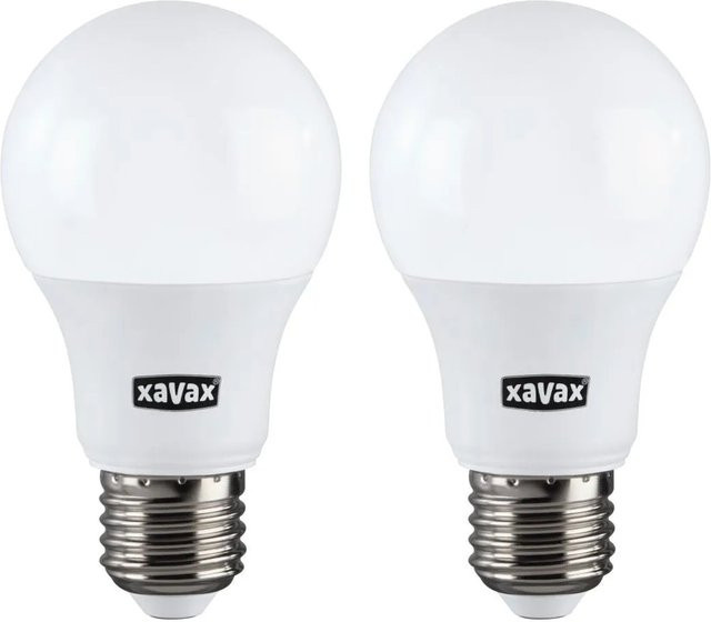 Hama LED-Leuchtmittel E27 Glühlampenform A60, 8 W, Warmweiß, 806 lm, 2er Set - Bild 1